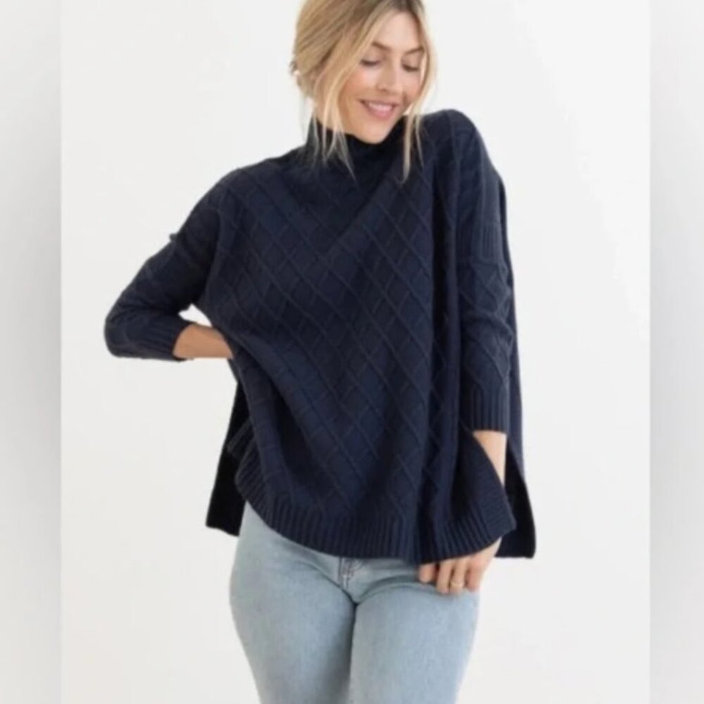 MerSea Relaxed Fit Lisbon Traveler Sweater in Black Casual Comfy Women's O/S